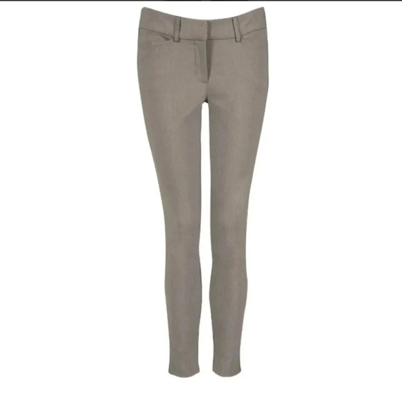 Ricki’s Slim Ankle Zip Pants Cropped Stretch Microtwill Cigarette Trousers Grey - Picture 1 of 16